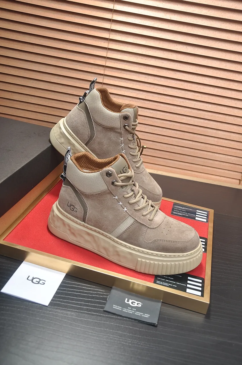 Men's shoes 💰640💶 [UGG] (full wool lining) top-end high-quality fur-in-one warm snow boots from Australia's warm luxury brand men's shoes, UGG-5877 official website synchronized, made of imported cowhide, carefully sewn...Imported rubber foam outsole (comfortable, soft, wear-resistant) The quality is really great...Exquisite workmanship, you can't put it down at first sight, available in sizes 39-44